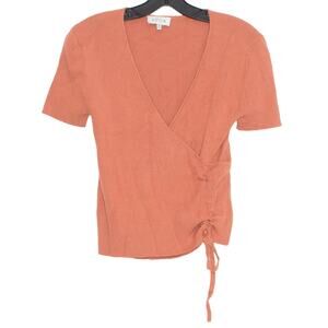 ACOA Top Faux Wrap Cottage Romantic Boho Feminine Preppy Minimalist Y2K Medium